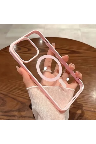 Chenkestoreone Apple Uyumlu iPhone 11 Mor Kasa Korumalı Manyetik Kılıf Kablosuz Şarj Sert Kapak