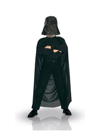 Çocuk Boy Yıldız Savaşları Star Wars Darth Vadet Maskesi Ve 90 Cm Pelerin Seti Siyah 5691