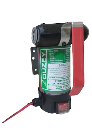 Düzey 220 Volt Bypasslı Dk/litre:40 Lt. Mazot Aktarma Pompası