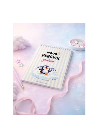 Mood Penguen Sticker Defteri Bullet Journal, Planner Nihilist Penguen Sticker Defteri