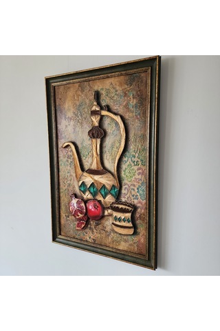 Geleneksel İbrik Ve Nar Filografi Tablo 46x71 Cm