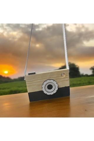 Ahşap Oyuncak Hediyelik Fotoğraf Makinesi Waldorf Oyuncak