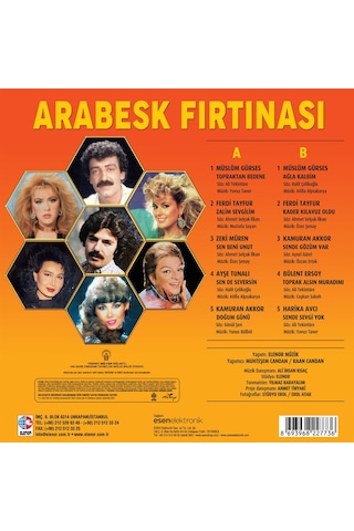 Arabesk Fırtınası - Çeşitli Sanatçılar Plak