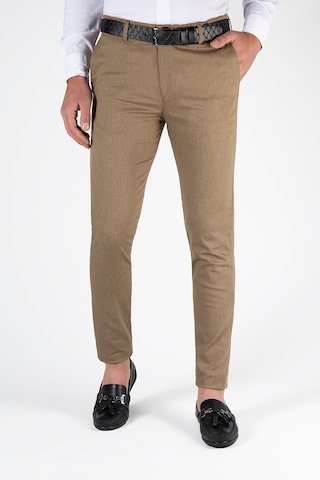 Bal Rengi Slim Fit Pamuklu İtalyan Kesim Pantolon Bal Rengi