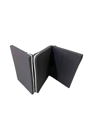 Katlanır Yatak Yer Yatağı Sünger Yatak Tek Kişilik 80x180 Siyah Kırçıllı