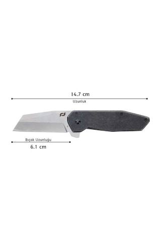 Schrade Usa Slyte Compact Katlanır Düz Saten D2 Çelik Kamp Bıçak - 1182277 Siyah