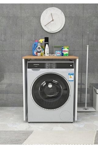 Ece Çamaşır Makinesi Dolabı Kurutma Makinesi Kapaksız Banyo Dolabı - Çam
