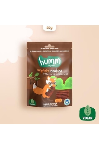 Organik Keçiboynuzlu Ve Fındıklı Vegan Kurabiye 55 Gr