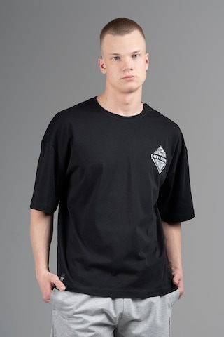 Maraton Sportswear Oversize Erkek Bisiklet Yaka Kısa Kol Basic Siyah T-shirt 22694-siyah Siyah