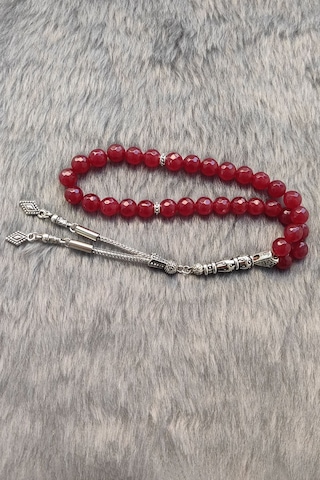 Chavin 8 Mm Kırmızı Katalin Taşlı Doğaltaş Tespih Ey06 Kırmızı