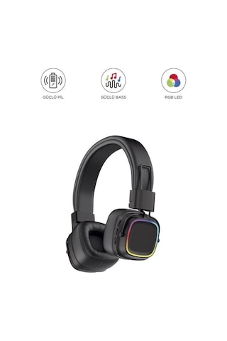 Başkenttekno HD-12 Bluetooth 5.3 Rgb Işıklı Kulak Üstü Kulaklık