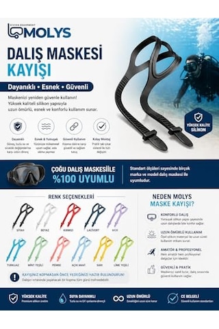 Dalış Maskesi Kayışı Açık Bej