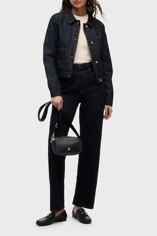 Tommy Hilfiger Logolu Çıkarılabilir Askılı Çanta Kadın Çanta Aw0aw18741 Bds Siyah