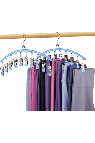 Xiaaokeji Dolap İçin Tayt Düzenleyici, Yoga Pantolon Askıları Yerden Tasarruf Sağlayan Yeşil Yeşil