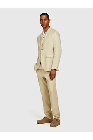 Sisley %100 Keten Astarsız Rahat Kalıp Ceket Erkek Bej Ceket - 325p2aghsw01q