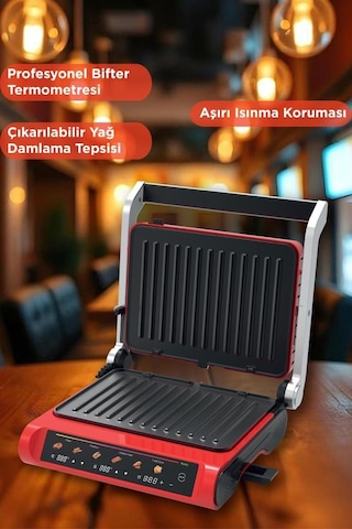 Torima TG-PRO1000 2200w Dijital Ekranlı Tost Izgara Makinesi Çıkarılabilir Plaka