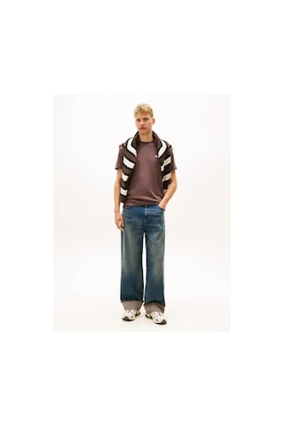Tommy Hilfiger Tjm Reg Badge Tee Ext Erkek Kahverengi T-shirt - Dm0dm22667-12521 Kahverengi