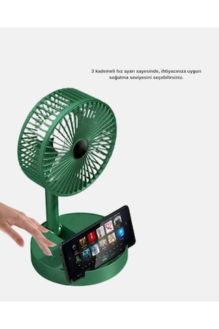 Znv Zenvia Mey İthalat Taşınabilir Katlanabilir Mini Fan 3 Kademeli Şarj Edilebilir Znv2025 Cmn