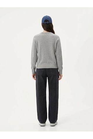 LTB Regular Fit Simli Triko Gri Kazak