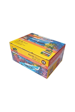 Akrilik Boya 12 Renk 30 ML 1 Paket Akrilik Boya Seti 12'li Ahşap Tuval Taş Ağaç Boyamalar İçin İdea Boyama Seti