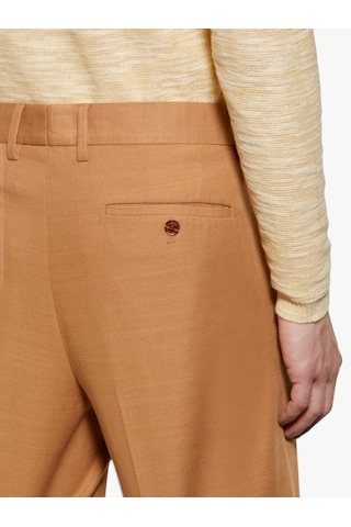 Sisley %100 Pamuk Yırtmaç Detaylı Regular Fit Bermuda Şort Erkek Kahverengi Şort - 325p4gj0s9018 Taba