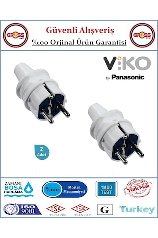Viko Topraklı Erkek Fiş - 2 Adet
