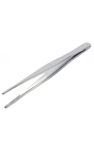 Spatül Öğrenci Tipi + Penset Düz Küt Uçlu 13 Cm Nikel Kaplama