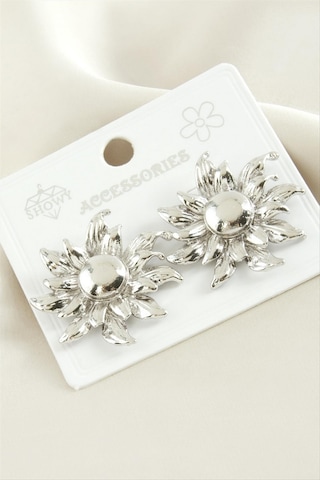 Gld-spt- Çiçek Metal Küpe - Gümüş Rengi 33589680