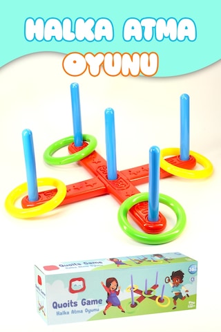 Halka Atma Oyunu Zeka Geliştirici Duyusal Halka Atma Zihin Eğitici Çocuk Oyuncak Quoits 4075