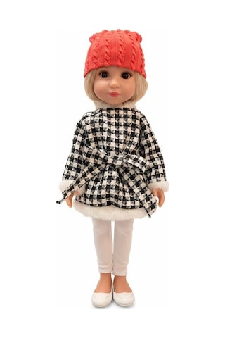 Ctoy Jelena Elegant Girls Moda Oyuncak Bebek Pembe Bereli Şık Kombin 38 Cm 6900110