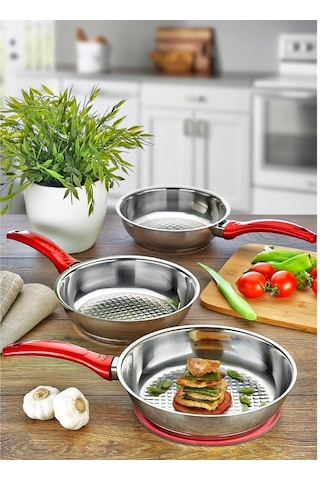 Gülsan Çelik Jasmin Tava Set 3 lü 16/18/20cm