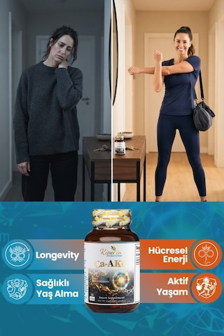 Kiperin Ca-AKG | 1000 mg | Mitokondri ve Hücresel Destek | 60 Kapsül
