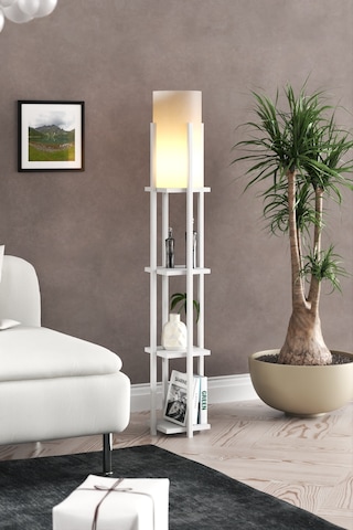 Retohome Beyaz Rafli Lambader 4002