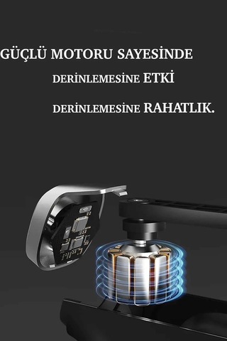 Mini Profesyonel Şarjlı Masaj Aleti 4 Başlıklı Kh - 800 4741 Açık Mavi