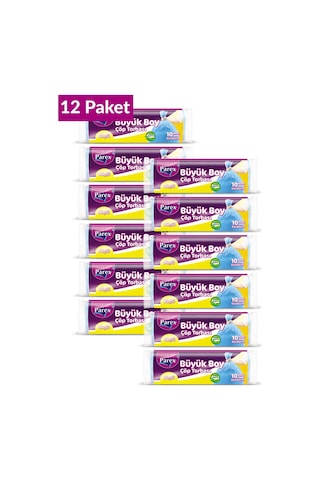 Güçlü Çöp Torbası Büyük Boy 10'lu 65 X 80 Cm 12 Paket