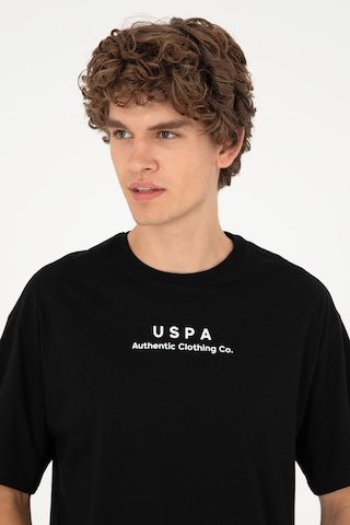 U.S. Polo Assn. Erkek Comfort Fit Bisiklet Yaka Siyah Tişört 50294322-VR046