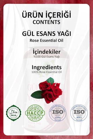 Gül Yağı Rose Essential Oil 10 Ml.