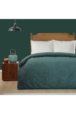 Karaca Home Scala Haki Çift Kişilik Embosy Battaniye Haki