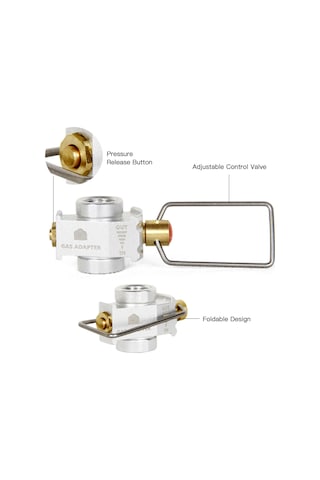 Suofeng Kamp Ve Yürüyüş İçin Alüminyum Ve Bakır Gaz Tankı Dönüştürücü Seti - Basınç Serbest Bırakma Düğmesi Ve Ayarlanabilir Kontrol Valfi İle Çok Renkli