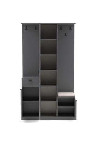 Harmony Partmanto Vestiyer Ayakkabılık 106x190x39 Cm - Modern Tasarım Antrasit