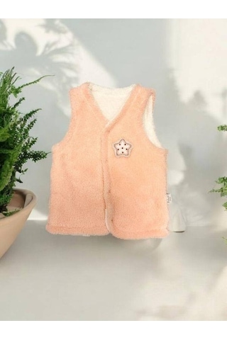 Bebidof Bebek Peluş Yelek-15257 Somon