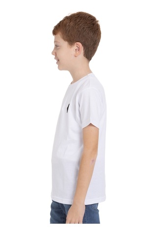 Zaytoon Unisex Çocuk Kısa Kollu Yan Dolu Filistin Haritası Nakışlı Tişört T600001 Beyaz