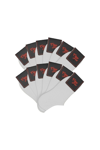 Cf Colour Feet Cf 12'Li Paket Beyaz Kadın Çetik Çorap Beyaz