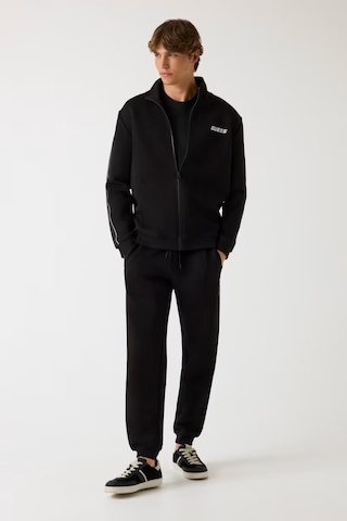 Guess Yan Logo Erkek Fermuarlı Sweatshirt Z2yq10kb3p2 Siyah