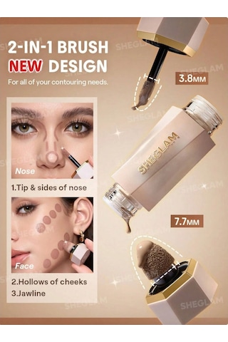 Sheglam Precision Sculpt Sıvı Kontur Duo Mat Ve Parlak Seçeneklerle Profesyonel Makyaj İçin Tasarlandı Makyaj Setleri Clay
