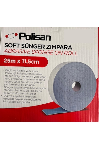 Polisan Sünger Rulo Zımpara 115mmx25mt 150 Kum Polisan Sünger Rulo Zımpara 115mmx25mt 150 Kum
