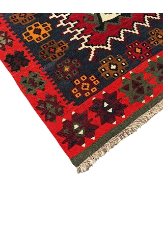 El Dokuma Sıfır Eski Antik Karapınar Kilimi 103x146 Kök Boya %100 Yün Kilim