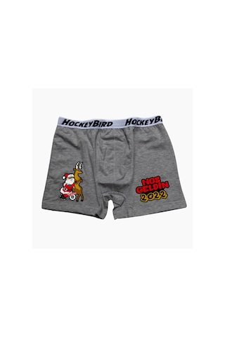 Erkek Yılbaşı Hediyesi Gri Hoşgeldin Yeni Yıl Boxer Gri Erkek Yılbaşı Hediyesi Gri Hoşgeldin Yeni Yıl Boxer Gri