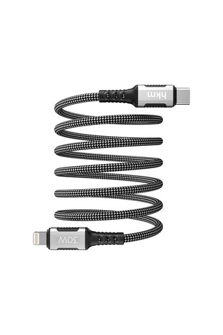 Dynamic 30W Hızlı Şarj Mıknatıslı Type-C To Lightning Şarj Ve Data Aktarım Kablosu 1 Metre Siyah