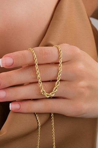 14 Ayar Gemici Kilitli Süzme Halat Altın